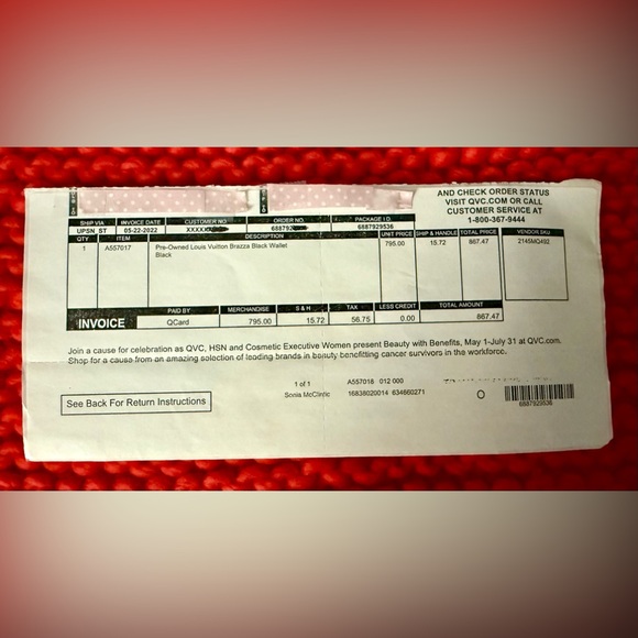 EUC - Louis Vuitton preowned Brazza Black Wallet - Picture 6 of 6